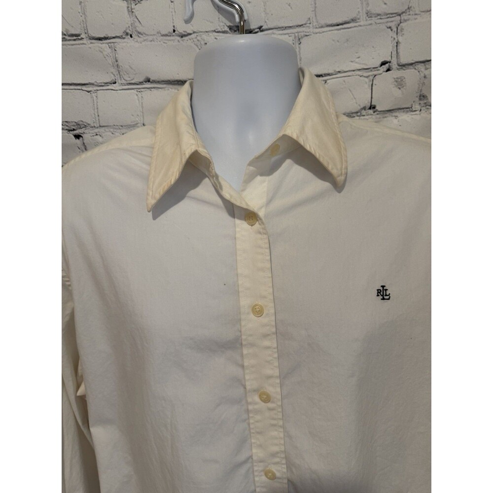 Lauren Ralph Lauren White Classic Button-Down Men's Shirt Long Sleeve Size 1X - Picture 2 of 7